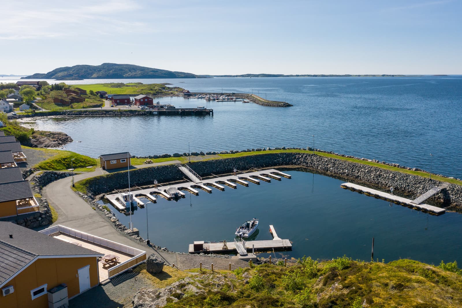 Båtplasser i marinaen på Garten